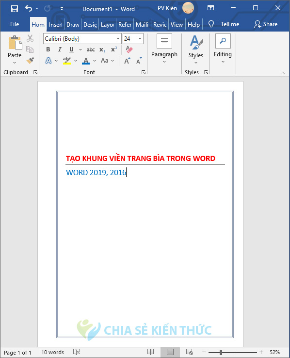 Khung trang bìa Khung trang bìa