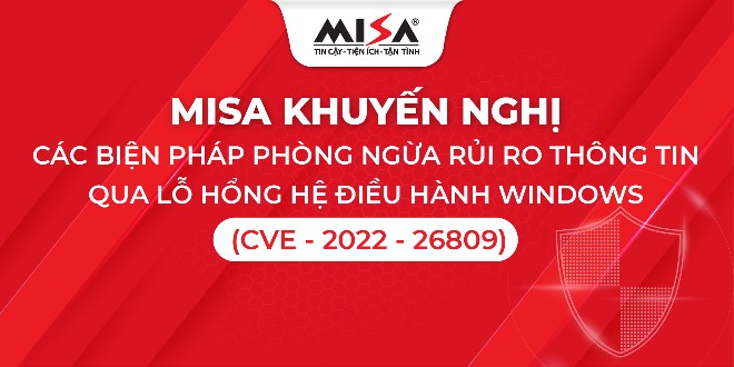 Thông báo về lỗ hổng bảo mật của MISA Thông báo về lỗ hổng bảo mật của MISA