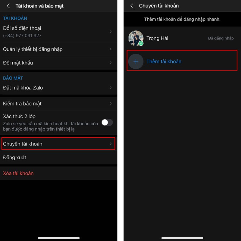 Cách thêm tài khoản Zalo Cách thêm tài khoản Zalo