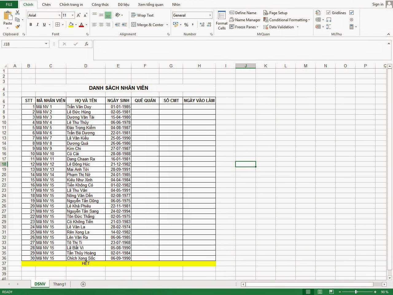 Hướng dẫn chi tiết cách tạo bảng chấm công trên Excel