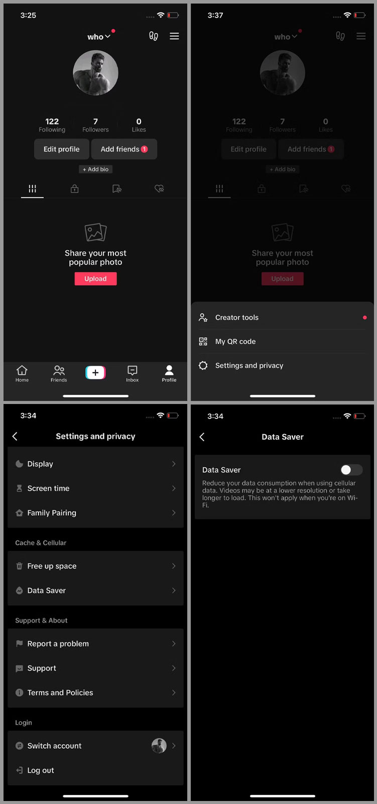 Trang profile TikTok