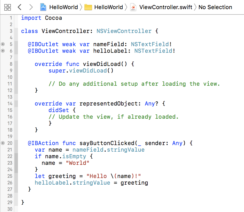 Hướng dẫn sử dụng Xcode cơ bản để lập trình ứng dụng iOS: Kết nối UI với code Hướng dẫn sử dụng Xcode cơ bản để lập trình ứng dụng iOS: Kết nối UI với code