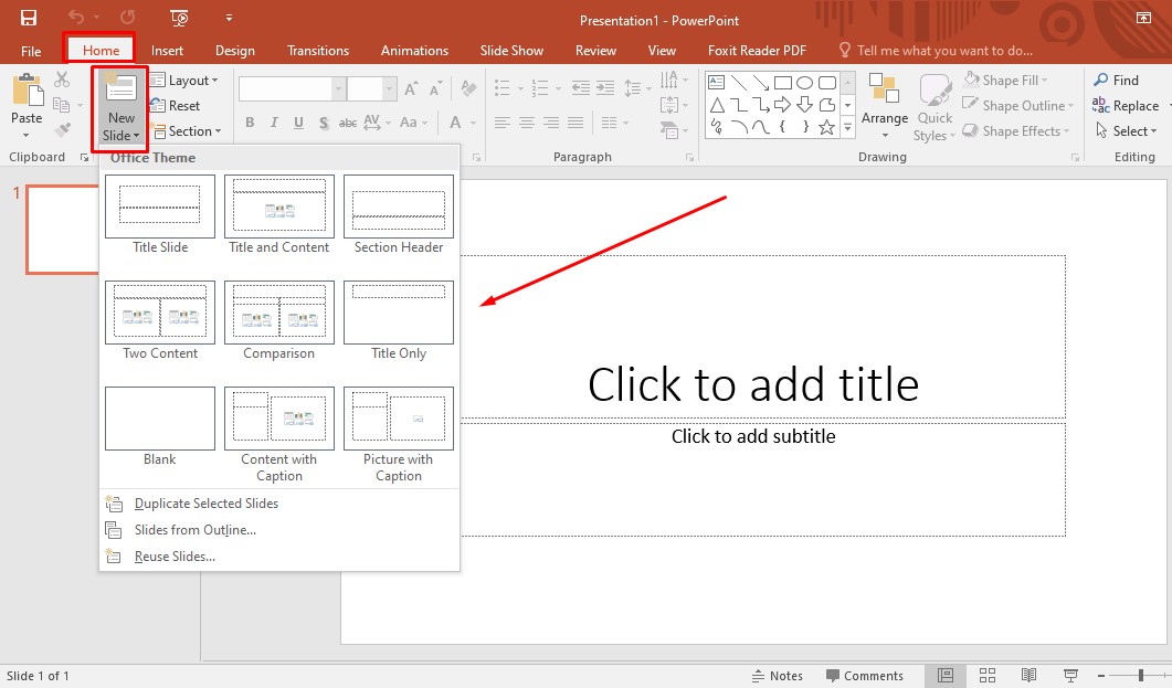 Hướng dẫn sử dụng PowerPoint từ A - Z: Chèn trang mới kiểu thủ công