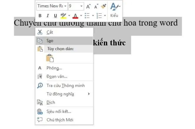 Bấm tổ hợp phím SHIFT + F3 để chuyển đổi