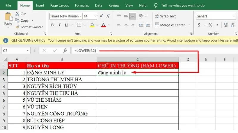 Chuyển đổi từ ĐẶNG MINH LY sang đặng minh ly