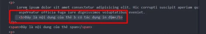Các thẻ định dạng chữ trong HTML: Thẻ chữ in đậm - 1