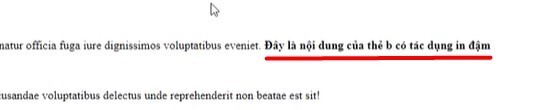 Các thẻ định dạng chữ trong HTML: Thẻ chữ in đậm - 2