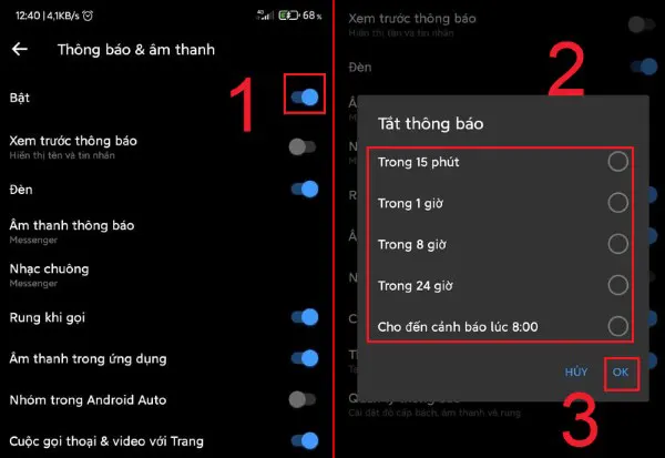 Cách tắt thông báo tin nhắn nhóm Messenger đơn giản