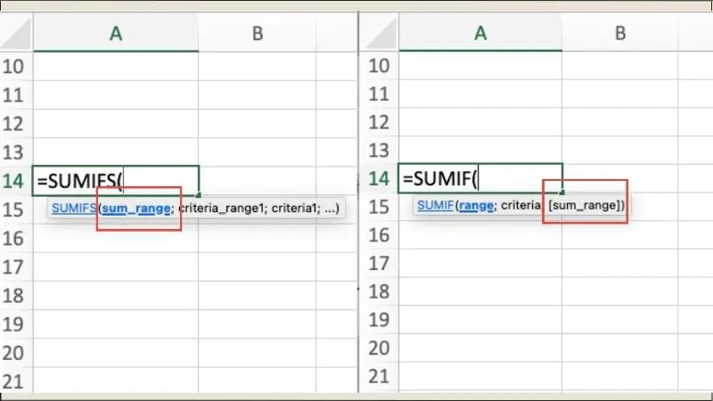 Hiểu rõ sự khác biệt giữa SUMIF và SUMIFS