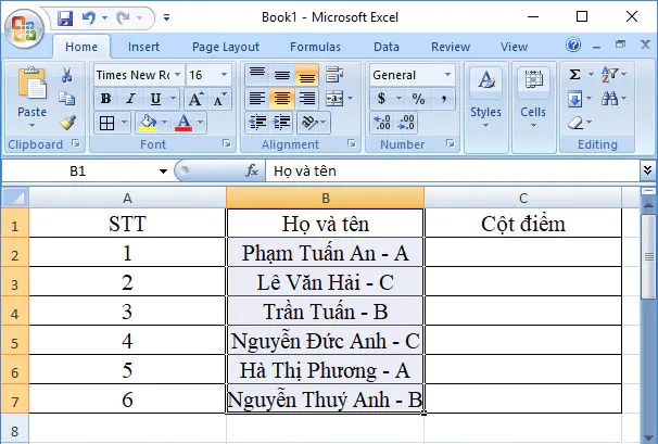 Cách tách nội dữ liệu trong ô Excel 2010, 2007