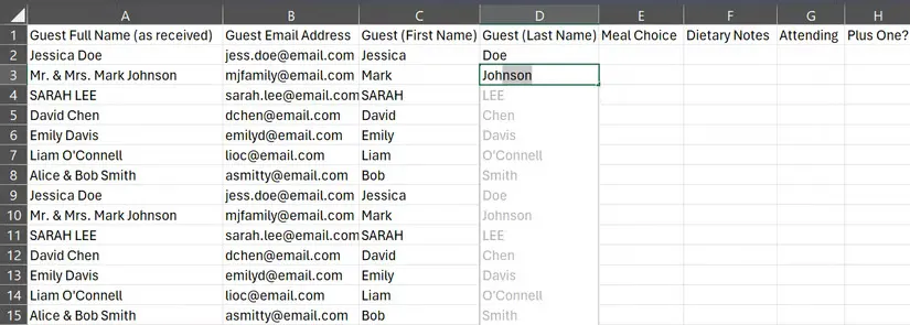 Cách sử dụng Flash Fill trong Microsoft Excel