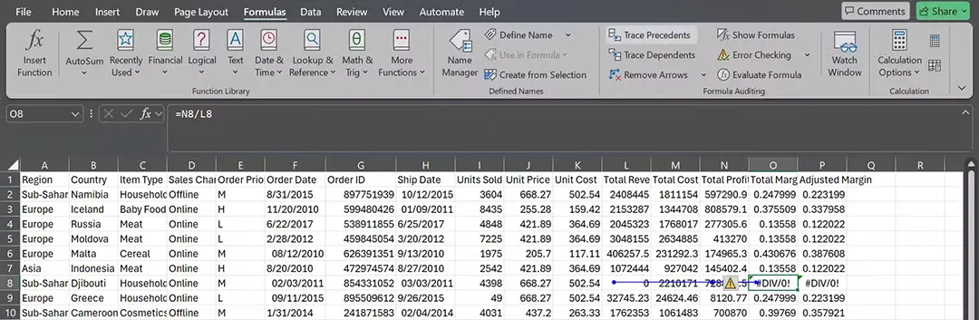 Cách sử dụng Formula Auditing trong Microsoft Excel