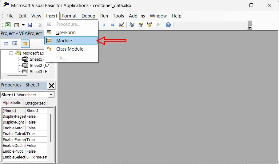 Xóa tất cả các hộp văn bản trong trang tính đang hoạt động với mã VBA - Bước 2