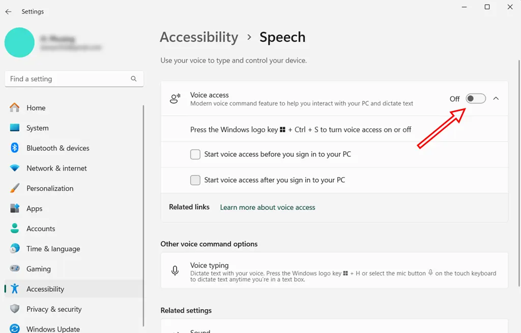 Cách bật điều khiển bằng giọng nói trên Windows 11 - Bước 2.1