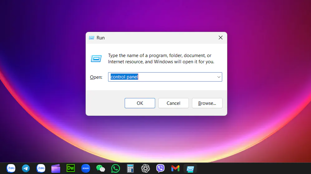 Cách giúp bạn mở nhanh Control Panel trên Windows 11 - Cách 2