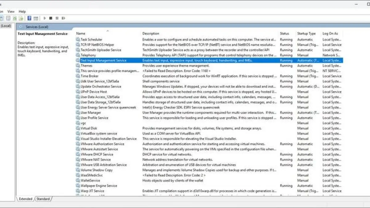 Tắt dịch vụ CTF Loader - Bước 2