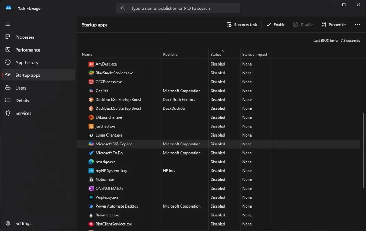 Các ứng dụng nền từ Microsoft Store