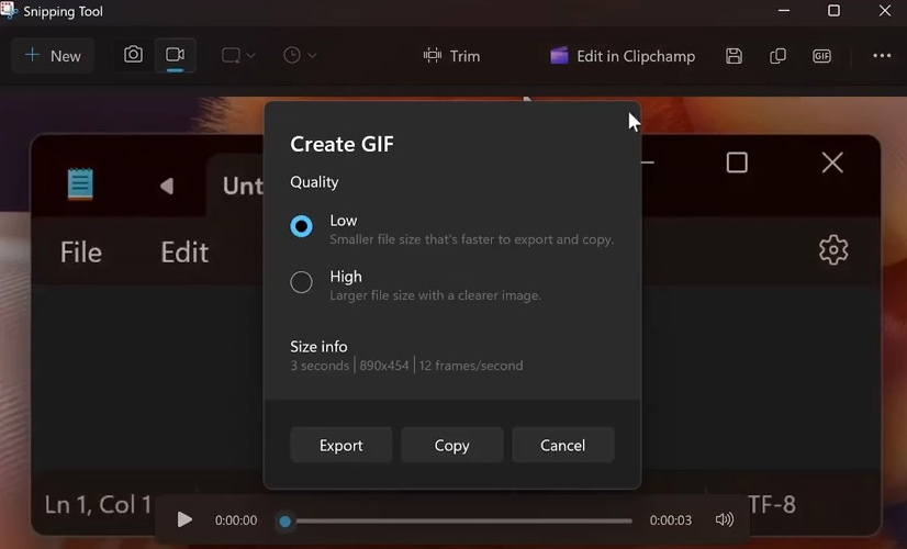 Hướng dẫn tạo GIF từ video quay màn hình Snipping Tool - Bước 2