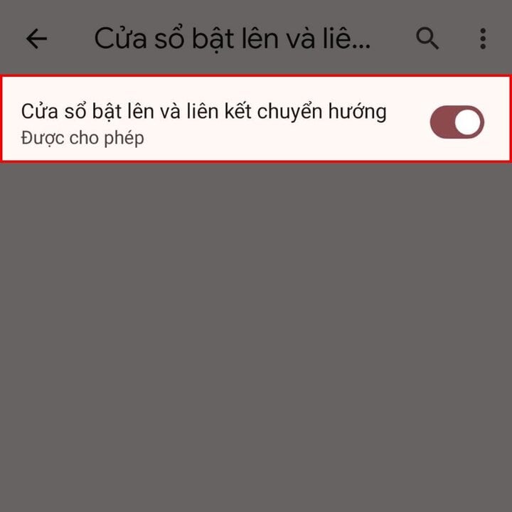Cách chặn trang web tự mở trên điện thoại Android - Bước 3