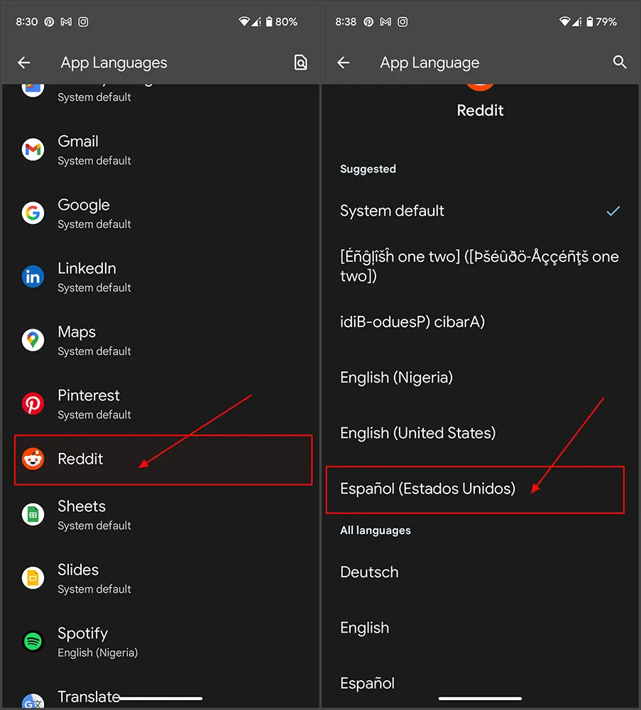 Hướng dẫn đổi ngôn ngữ ứng dụng trên Android - Bước 3