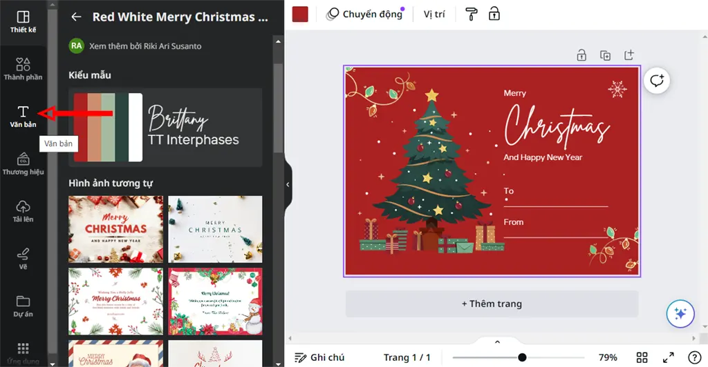 Hướng dẫn chèn chữ vào video trong Canva - Bước 1