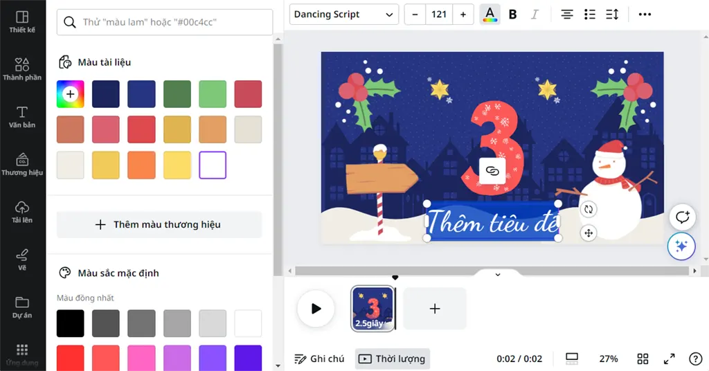 Hướng dẫn chèn chữ vào video trong Canva - Bước 4