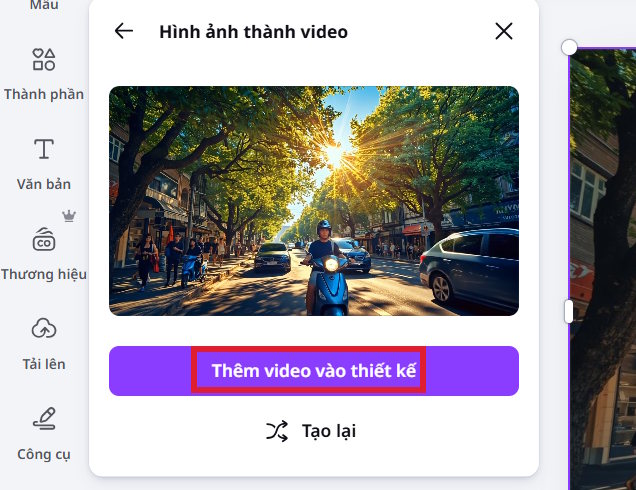 Cách tạo video trong Canva AI - Bước 3.3