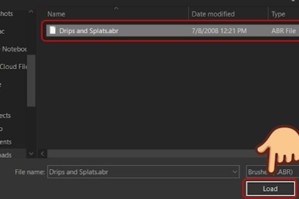 Cách cài brush vào Photoshop với thao tác tải brush vào Brush Presets - Bước 3