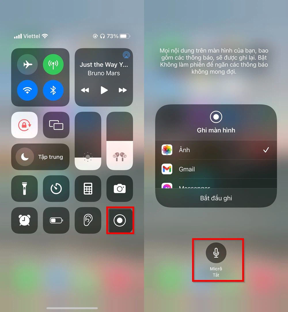 Cách quay màn hình iPhone có tiếng - Bước 4