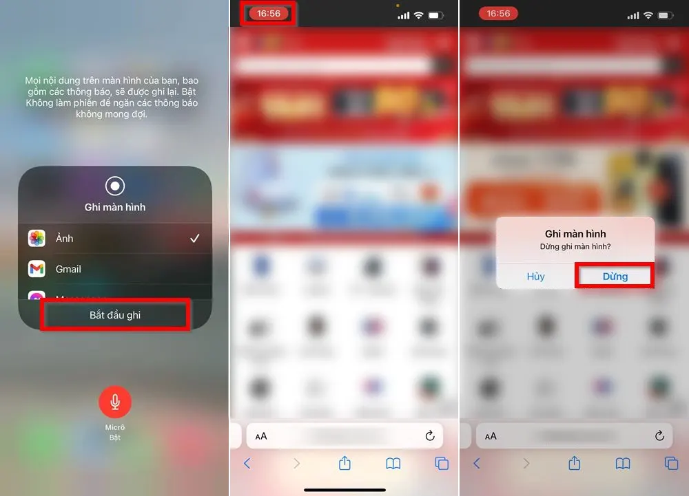 Cách quay màn hình iPhone có tiếng - Bước 5