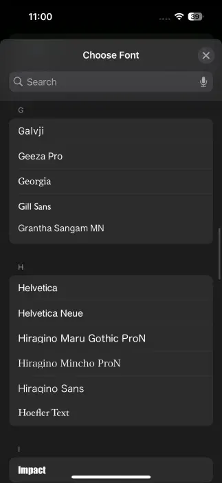 Cách thay đổi phông chữ trong ứng dụng Apple - Bước 4