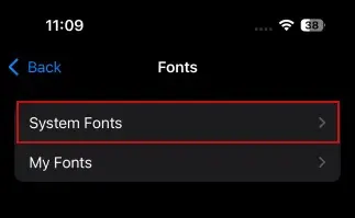 Cách xem thư viện phông chữ của iPhone - Bước 2