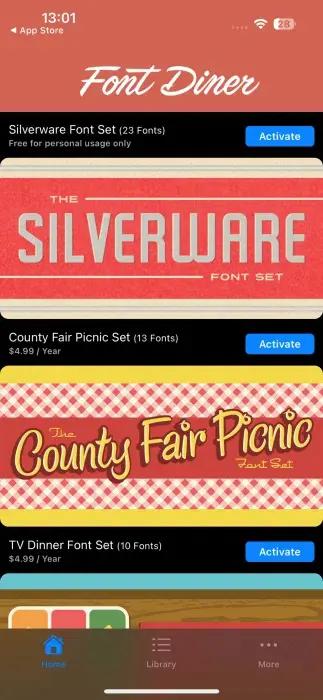 Thêm phông chữ mới vào thư viện - Bước 1