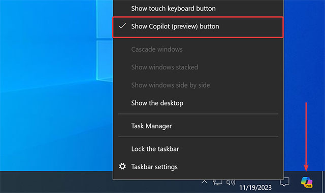 Kích hoạt Copilot trong Windows 10 bằng ViveTool - Hoàn thành