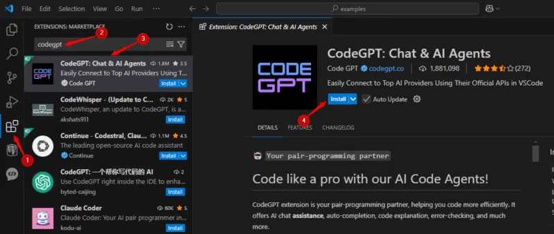 Cách tích hợp ChatGPT với VSCode - Bước 2