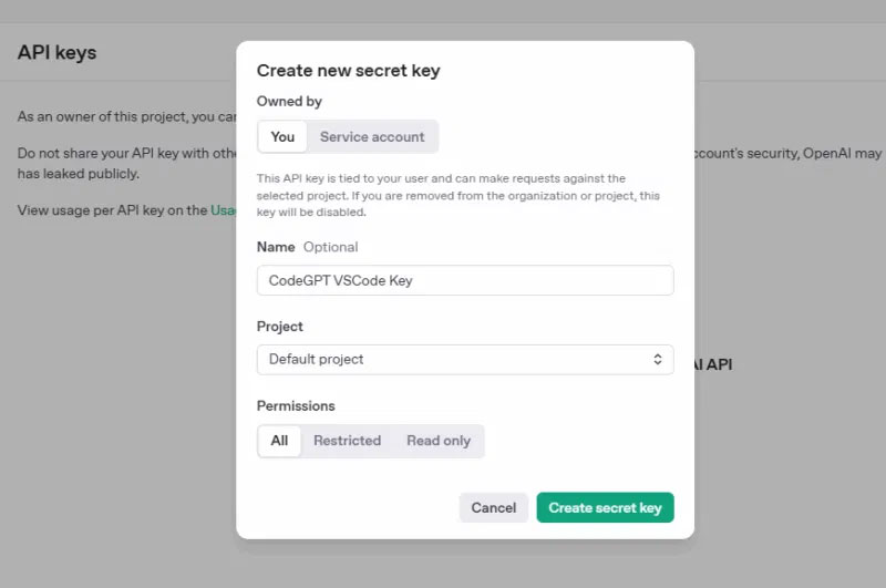 Cách tích hợp ChatGPT với VSCode - Bước 6