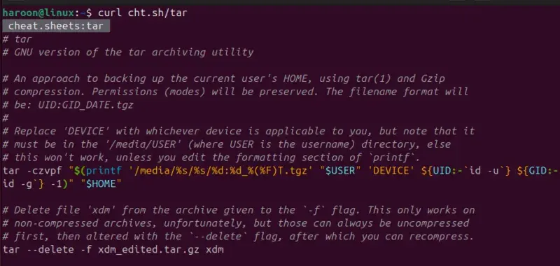 Cách sử dụng cheat.sh để làm chủ bất kỳ lệnh nào trong Linux - Ảnh 1