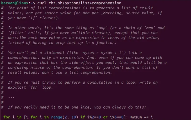 Cách sử dụng cheat.sh để làm chủ bất kỳ lệnh nào trong Linux - Ảnh 2