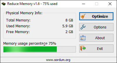 Hướng dẫn dùng Reduce Memory giải phóng RAM - Bước 2
