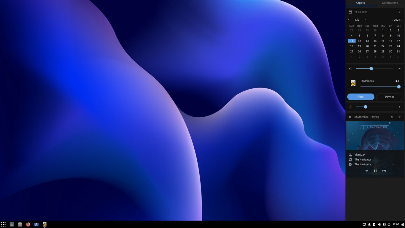 Giao diện desktop của bản Solus Budgie