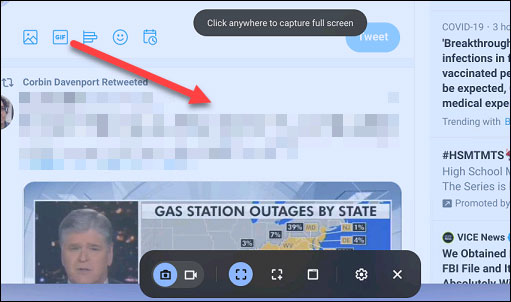 Ảnh chụp toàn màn hình trên Chromebook