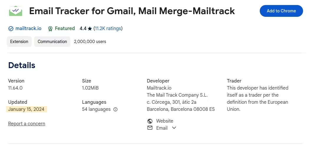 Đảm bảo tiện ích mở rộng được cập nhật thường xuyên