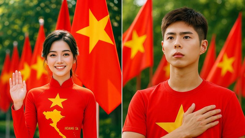 Cách dùng ChatGPT tạo ảnh chụp với rừng cờ Tổ quốc để chào mừng ngày 2/9