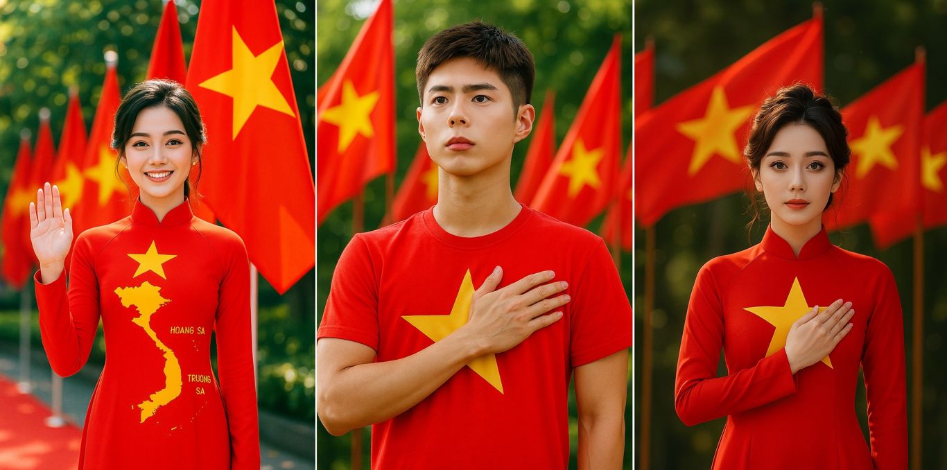 Cách dùng ChatGPT tạo ảnh chụp với rừng cờ Tổ quốc để chào mừng ngày 2/9