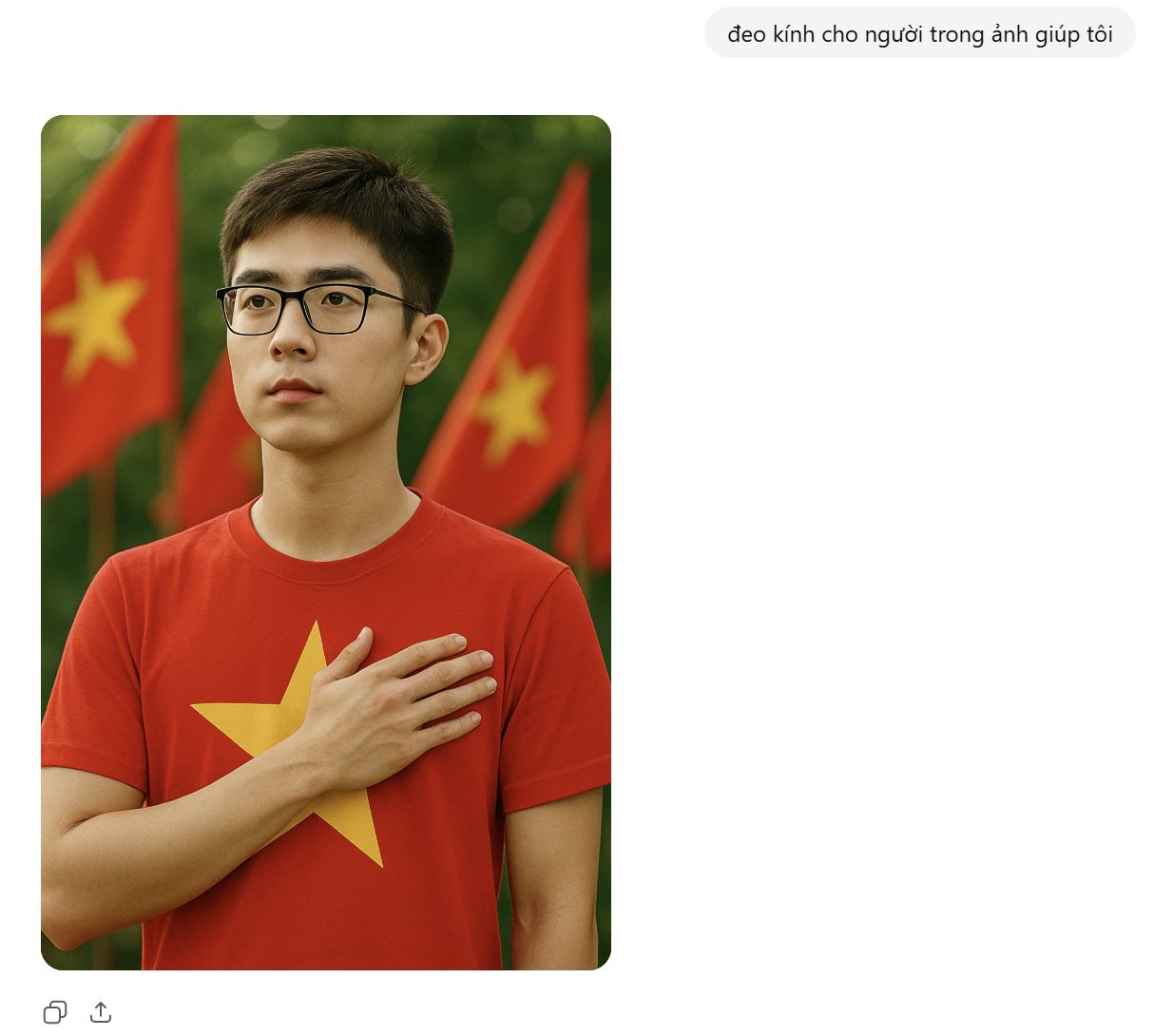 Cách dùng ChatGPT tạo ảnh chụp với rừng cờ Tổ quốc để chào mừng ngày 2/9 - 6
