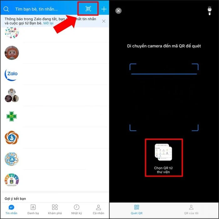 Cách kết bạn Zalo không cần số điện thoại bằng cách quét mã QR