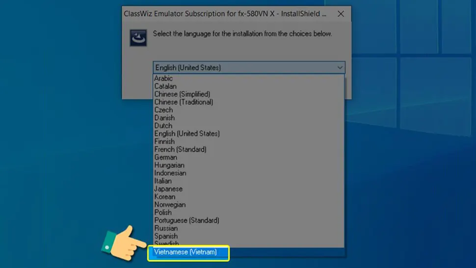 Cách cài giả lập Casio Fx-580VN X trên máy tính - Bước 2