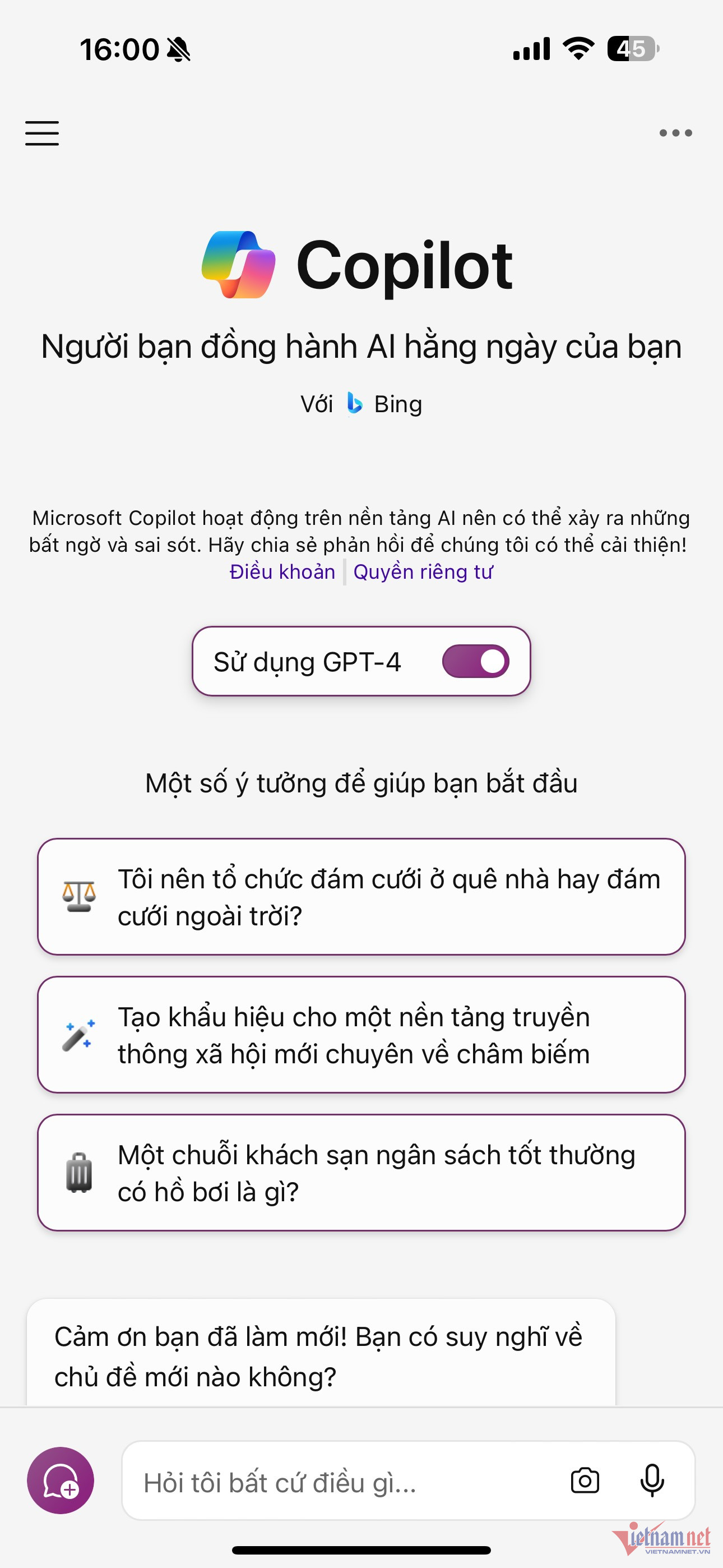Viết lời chúc Tết Giáp Thìn 2024 bằng Copilot - Bước 1