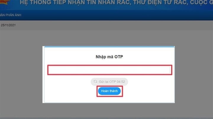 Chặn tin nhắn, cuộc gọi rác thông qua website VNCERT - Bước 3