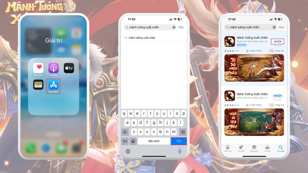 Cách tải Mãnh Tướng Xuất Chiến trên điện thoại